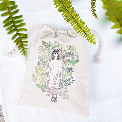 印刷範例-熱轉印透明膜-中帆布束口袋